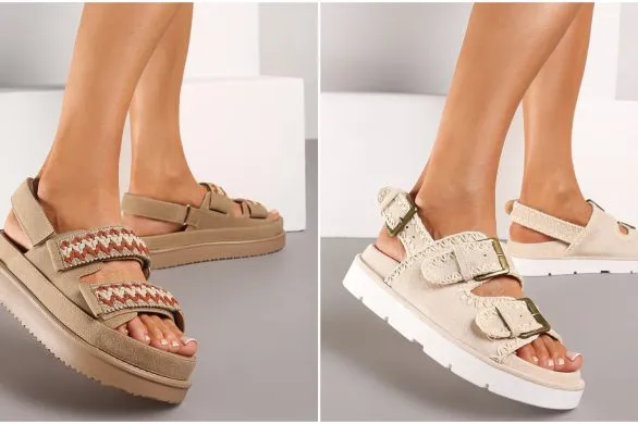 Śliczne sandałki na płaskiej podeszwie. Są bardzo komfortowe!