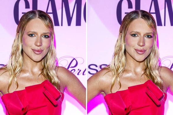 Jessica Mercedes w wielkiej, różowej sukni na Gali Kobiety Roku Glamour