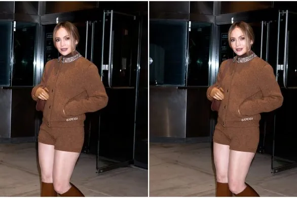 Jennifer Lopez eksponuje swoje zgrabne nogi na pokazie filmu „Unstoppable”