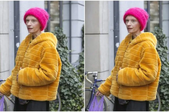 Agata Buzek stawia zimą na odważne kolory