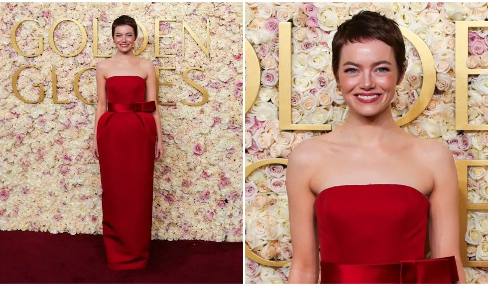 Całkowicie odmieniona Emma Stone na gali Złotych Globów