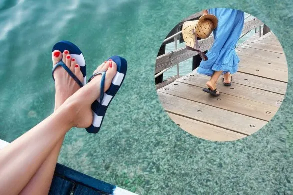 Gumowe, skórzane i na obcasie. Klapki japonki wracają w wielkim stylu. Jak je nosić?