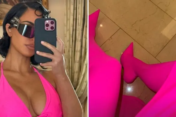 Barbie? Nie, to Kim Kardashian w drodze na przymiarki do Balanciagi