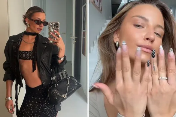 Julia Wieniawa pokazała modny manicure na lato 2025. Dots nails to klasyka z twistem