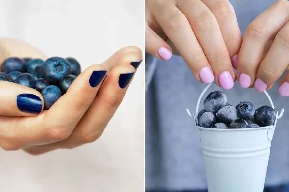 Jagodowe paznokcie na lato 2025. Najpiękniejsze pomysły na blueberry nails