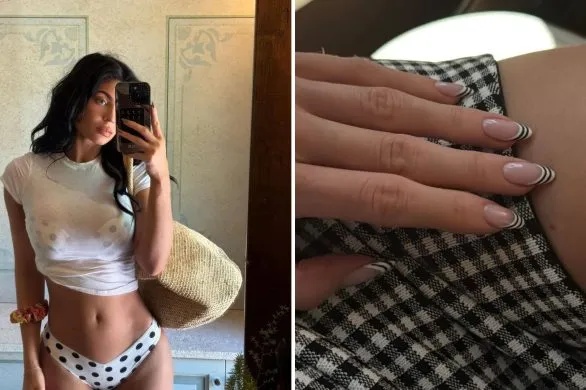 Czarno-biały french manicure to wariacja na temat klasyki. Uwielbia ją Kylie Jenner