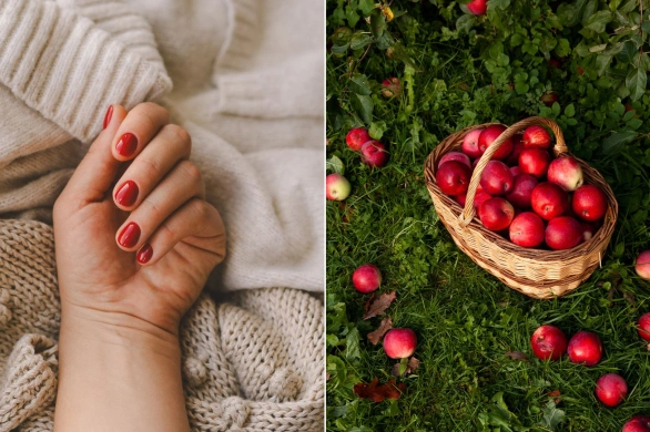 Apple red nails to idealna stylizacja paznokci na wczesną jesień 2025. Najpiękniejsze pomysły na manicure w soczystej czerwieni