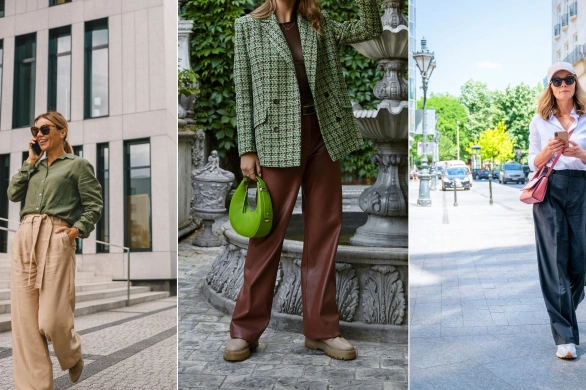 Szerokie spodnie w stylizacjach na jesień 2025. Jak je nosić dla wygody i stylu?