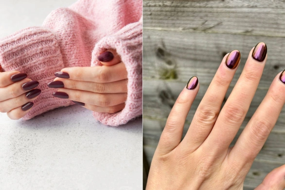 Rum raisin nails to gorący trend w manicure na jesień 2025. Ten niebanalny odcień podbija świat beauty