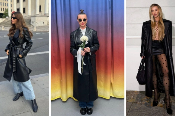 Czarne i skórzane płaszcze wracają na salony. Gwiazdy już dawno je pokochały