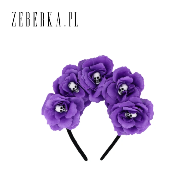 kwiaty we włosach na halloween