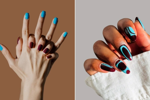 Brąz i błękit to najmodniejsze kolory w manicure na jesień 2025. Zobacz najpiękniejsze inspiracje
