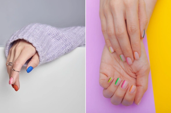 Cardigan nails to najpiękniejsze paznokcie na zimę 2025/26. Urzekają feerią barw