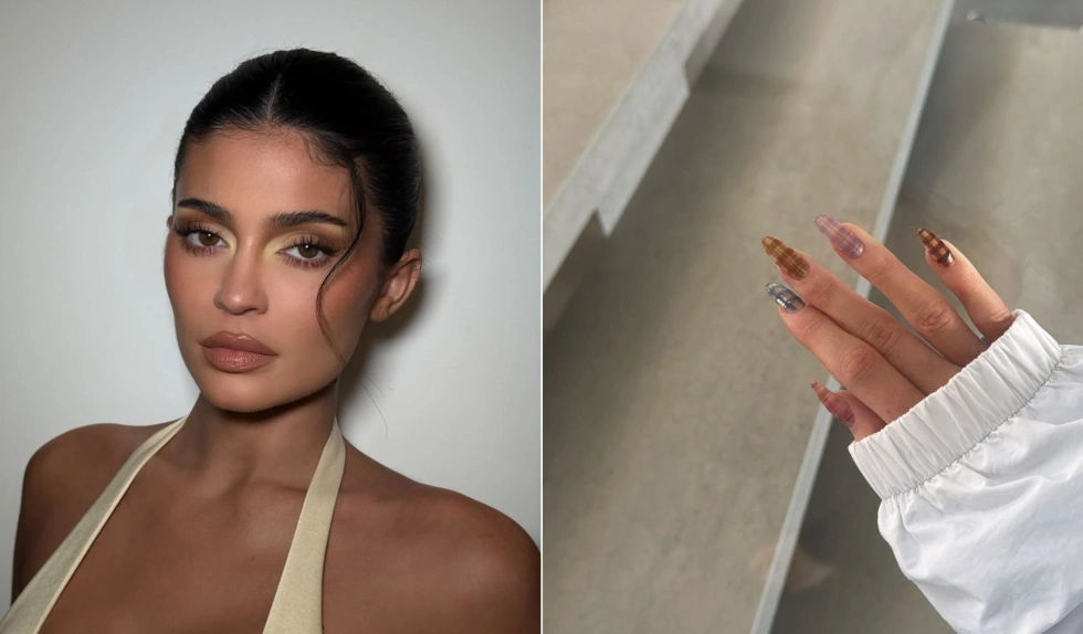 Plaid manicure Kylie Jenner to idealna alternatywa dla świątecznych wzorów. Wiemy, jak go zrobić