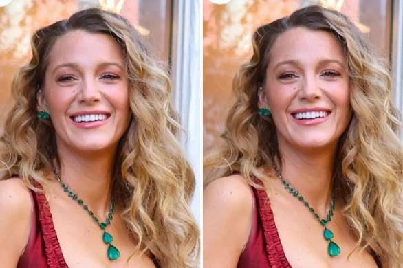 Świąteczny look Blake Lively. Gorsetowa sukienka Annina i biżuteria Lorraine Schwartz robią wrażenie
