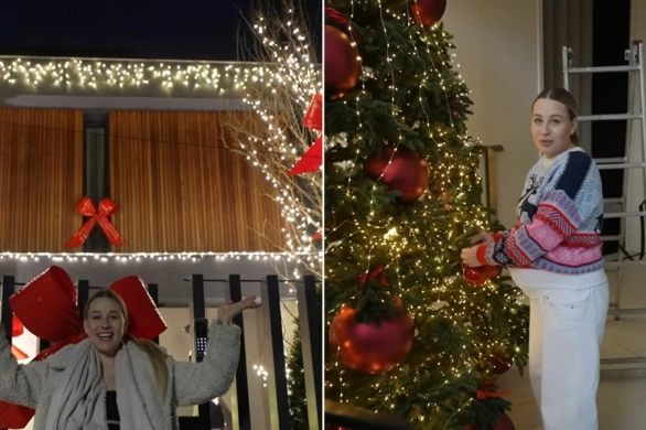Andziaks udekorowała dom na święta. Tak wygląda jej willa