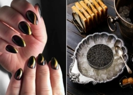 Caviar nails – elegancki manicure na zimę 2026. To esencja luksusu