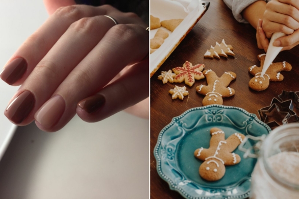 Gingerbread nails, czyli piernikowy manicure na święta 2025. Pomysł na paznokcie, które emanują elegancją