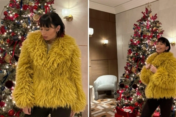 Mery Spolsky zachwyciła w musztardowym futerku. Wiemy, gdzie je kupić