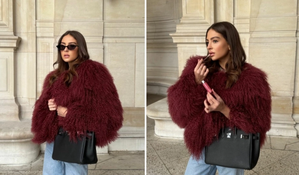 Z czym łączyć burgundowe futerka, które pokochały it- girls? Oto 3 inspiracje