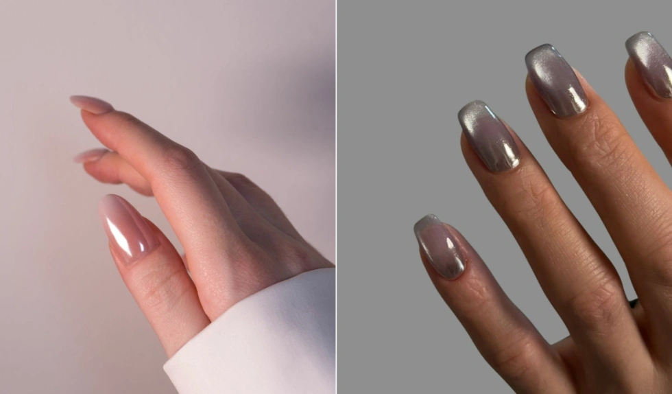 Cat-eye manicure na wiosnę 2026. Te paznokcie z efektem kociego oka pięknie odbijają światło