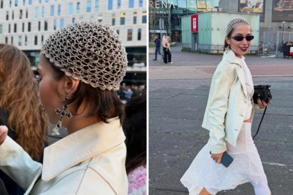 Mery Spolsky dołączyła do grona fanek crochet cap. Tak nosi ten modny dodatek