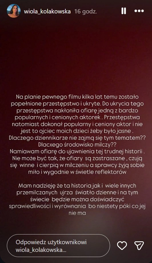 Tajemniczy wpis Violi Kołakowskiej